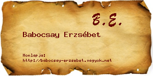 Babocsay Erzsébet névjegykártya